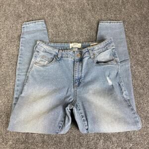 High waisted cropped skinny jeans